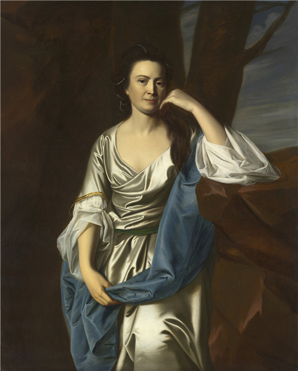 约翰·辛格尔顿·科普利(John Singleton Copley)-凯瑟琳·格林(Catherine Greene),1769年油画