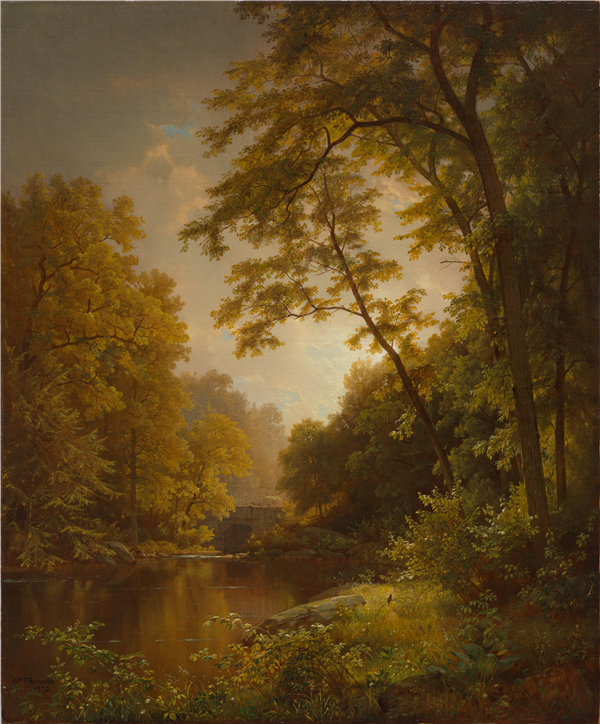 威廉·特罗斯特·理查兹（William Trost Richards）-六月 1870年油画