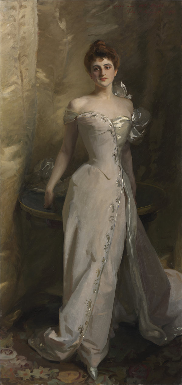 约翰·辛格·萨金特（John Singer Sargent）-丽莎·柯尔特·柯蒂斯的画像，1898年油画