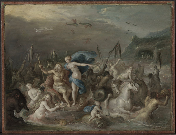 弗兰斯·弗兰肯（Frans Francken）-海王星和安菲特里特的胜利，1630 年油画