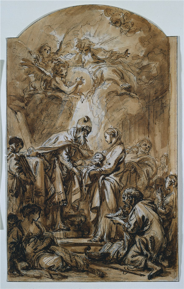 弗朗索瓦·布歇（François Boucher，法国，1703-1770）-圣殿中的介绍，1770 年油画