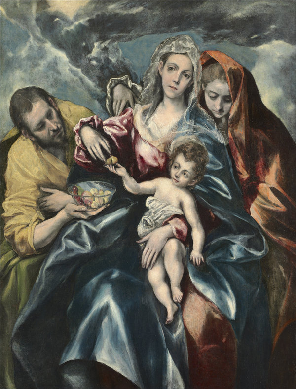 艾尔·葛雷柯（El Greco）-与抹大拉的玛丽的神圣家庭， 1590-1595年 西班牙油画