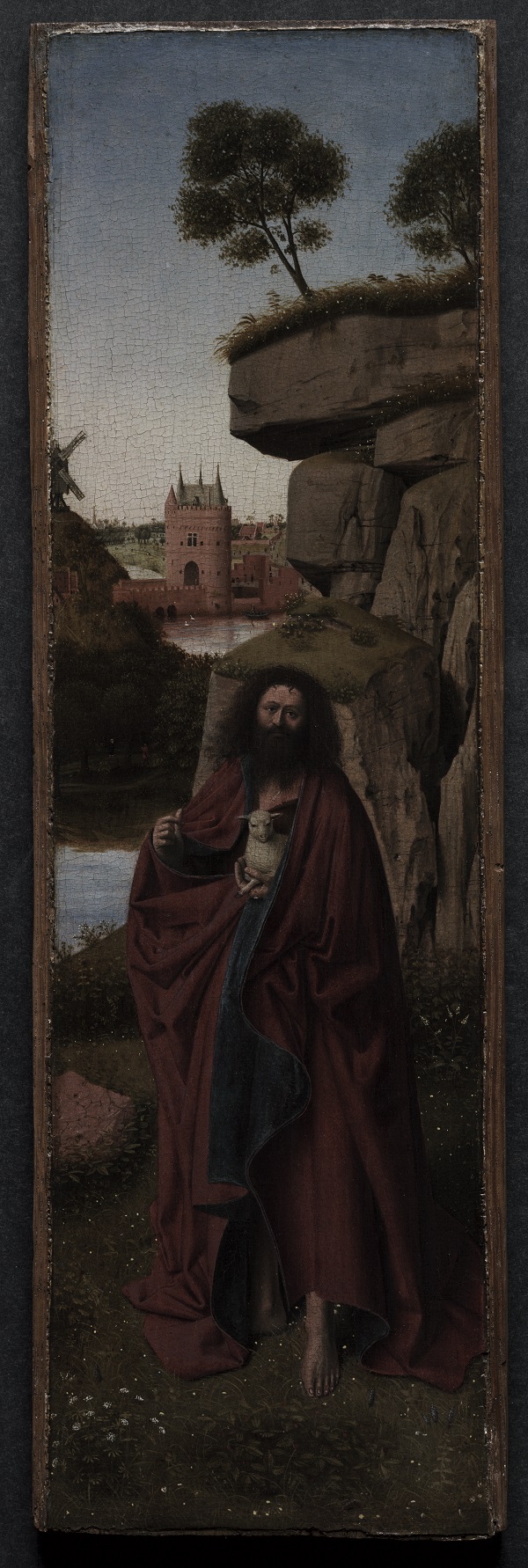 彼得鲁斯·克里斯特斯(Petrus Christus)（荷兰，约 1410-1475_76）-风景中的施洗者圣约翰，1445年油画