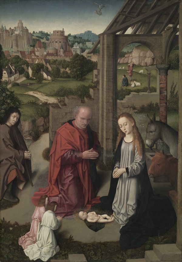 杰拉德·大卫（Gerard David，荷兰，1450_60-1523）-耶稣诞生，1485-1490年油画