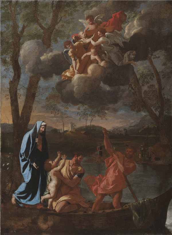 尼古拉斯·普桑（Nicolas Poussin）-神圣家族返回拿撒勒，1627年  法国油画