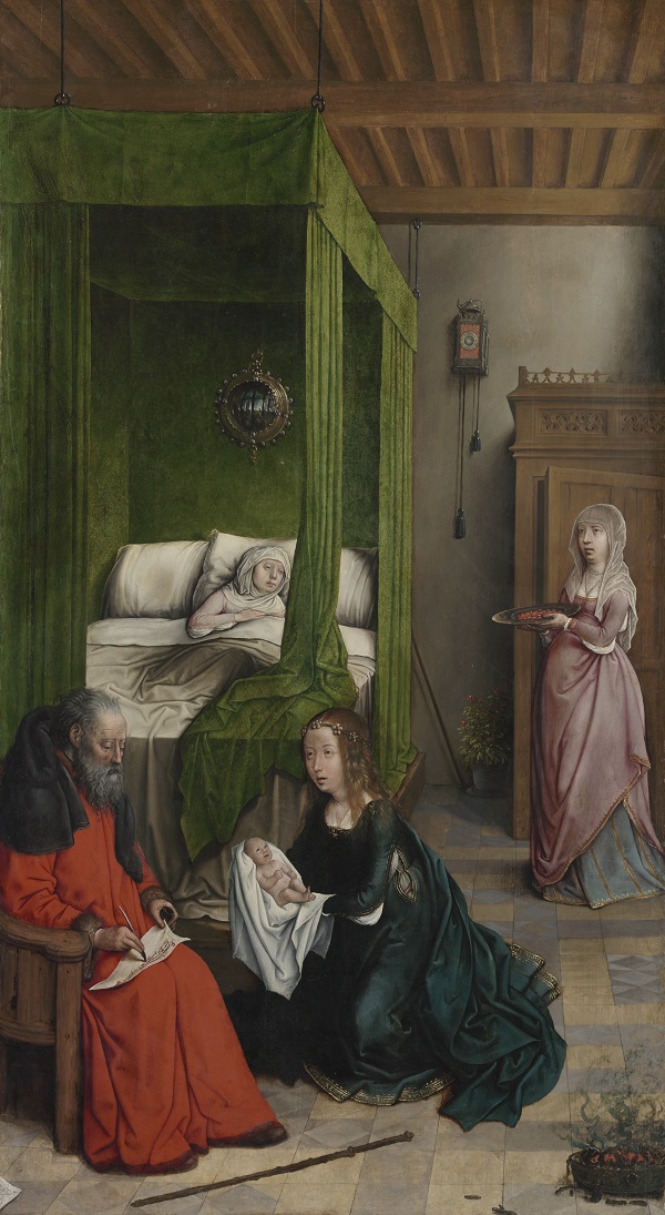 胡安·德·法兰德斯(Juan de Flandes)(西班牙,约 1460-1519 年)-施洗约翰的出生和命名,1496油画