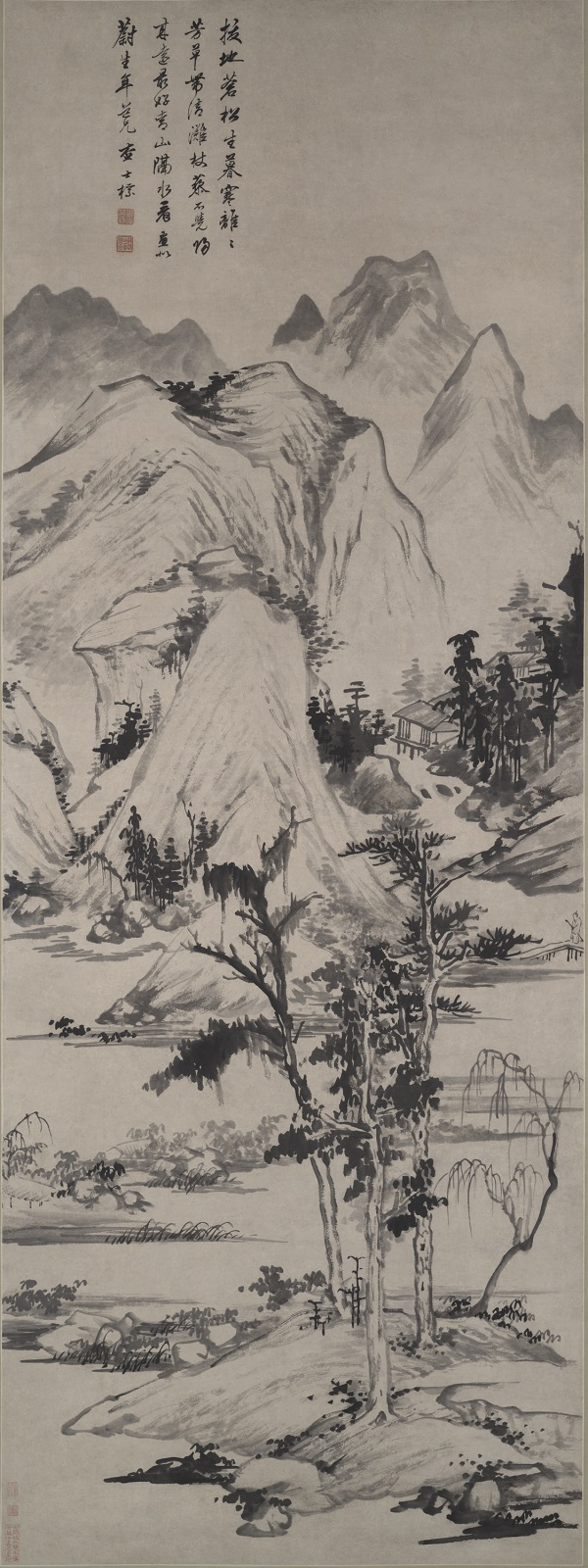 查世标，中国，1615–1698-倪瓒山水（1301-1374）作品