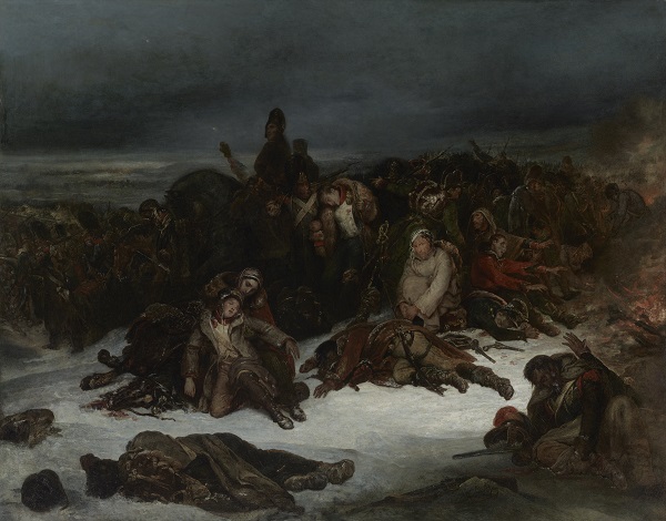阿里·谢弗(Ary Scheffer 1795-1858)荷兰-1812 年拿破仑军队从俄罗斯撤退油画