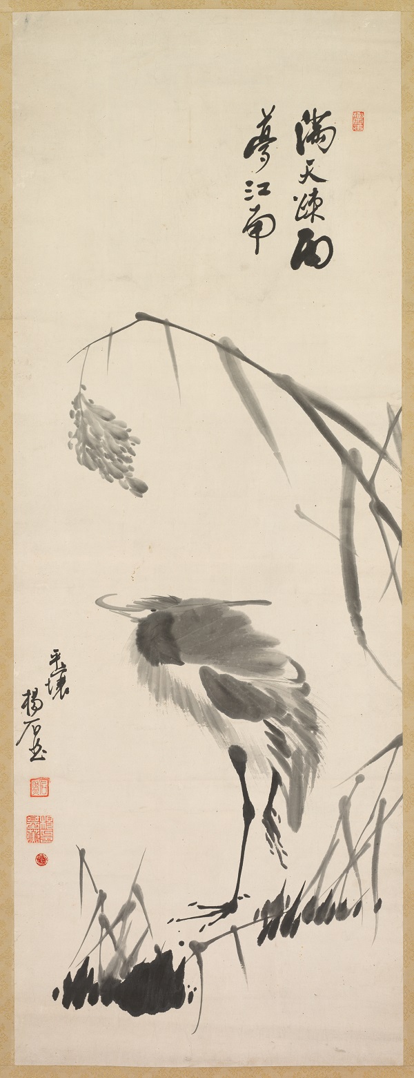 杨基勋（Seuk-Eun）（韩国，1843-1919）-白鹭和芦苇，1800 年