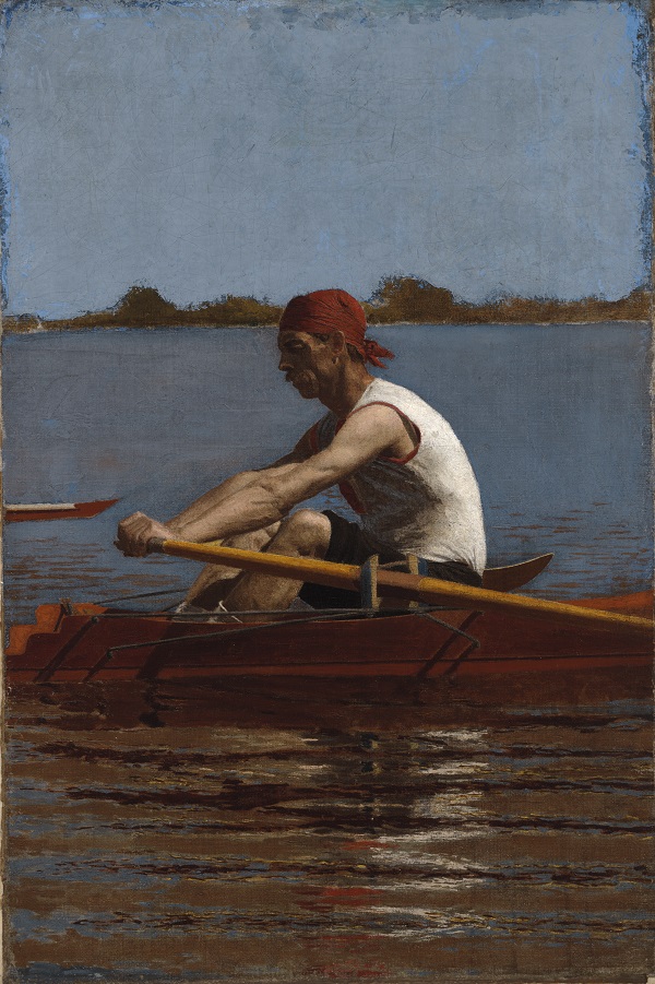 托马斯·埃金斯 (Thomas Eakins),美国-约翰·比林 (John Biglin) 单桨油画