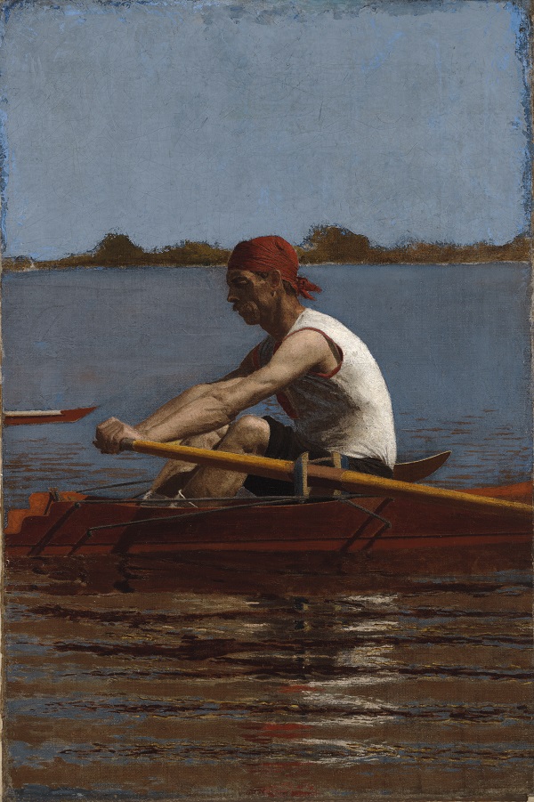 托马斯·埃金斯 (Thomas Eakins)，美国-约翰·比林 (John Biglin) 单桨油画