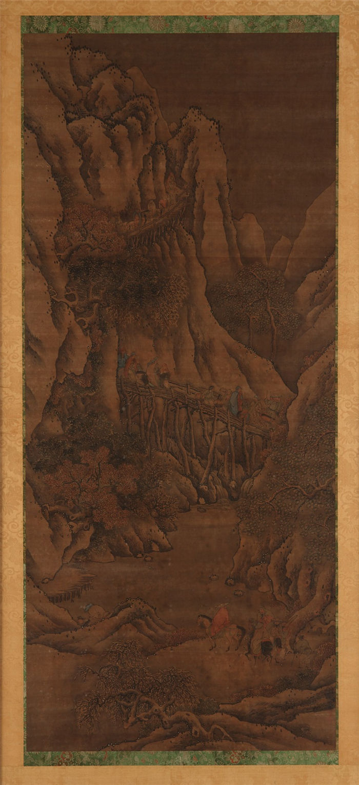 明代画家作品-《冬季景观：丘陵和河流》