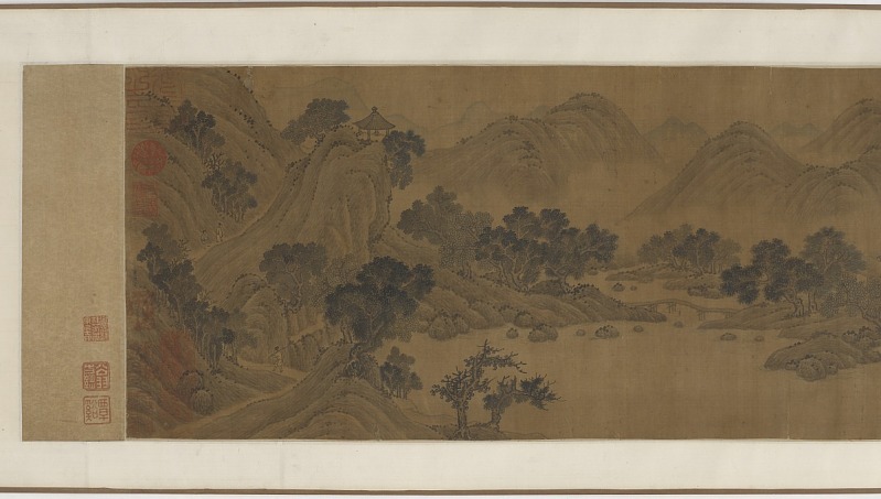 董源（五代宋初绘画大师）-《山地景观》高清作品下载5