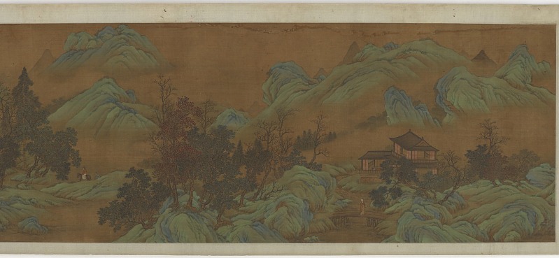 宋代画家赵伯骕-旅行景观高清国画作品1