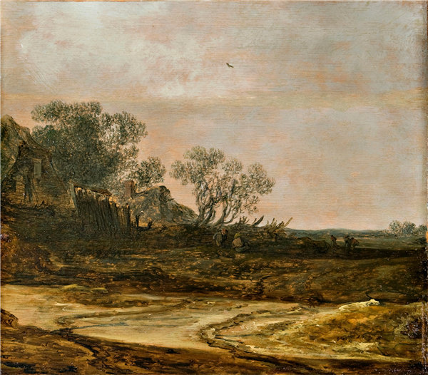 扬·范·高恩（Jan van Goyen） -房子在沙丘 荷兰油画