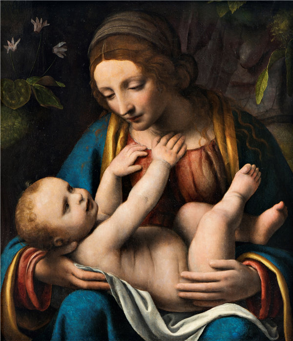 贝纳迪诺·路易尼（Bernardino Luini）-Madonna with the Christ Child, 1515年作品