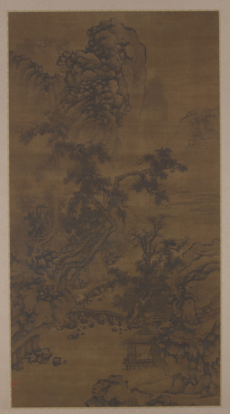 宋代画家许道宁-《临江亭听松图》高清下载