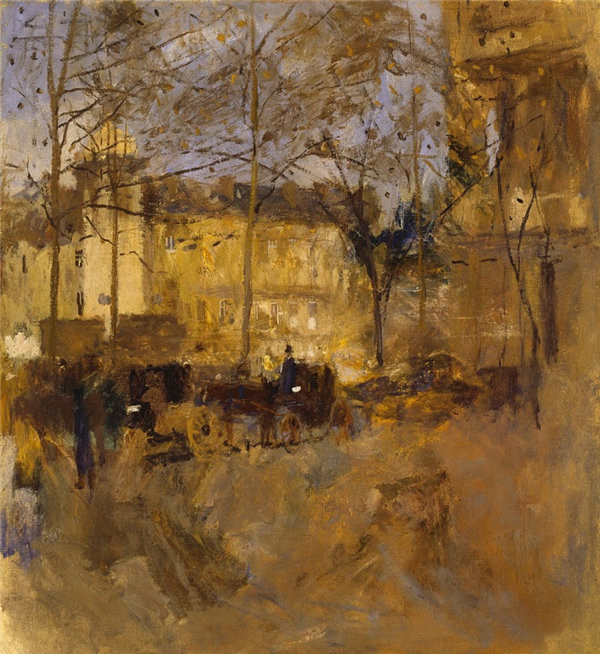 弗兰克·埃德温·斯科特 (Frank Edwin Scott)-St. Germain des Pres 高清油画 2 法国