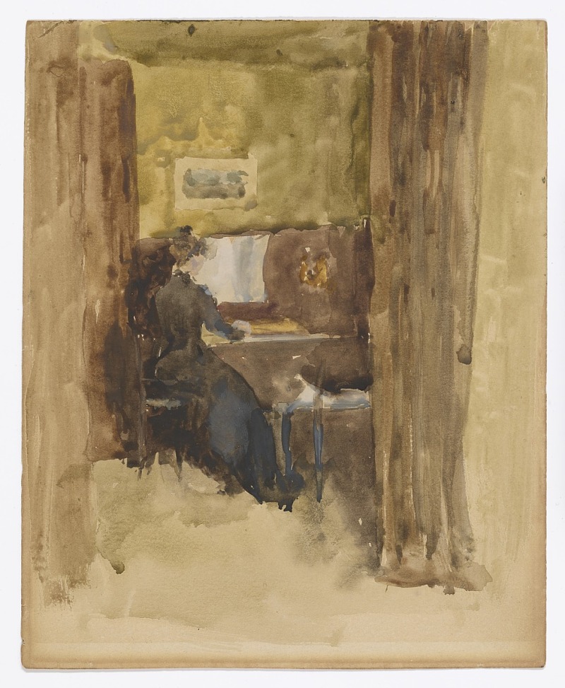 詹姆斯·麦克尼尔·惠斯勒(James McNeill Whistler)-布朗的勇敢水彩画作品