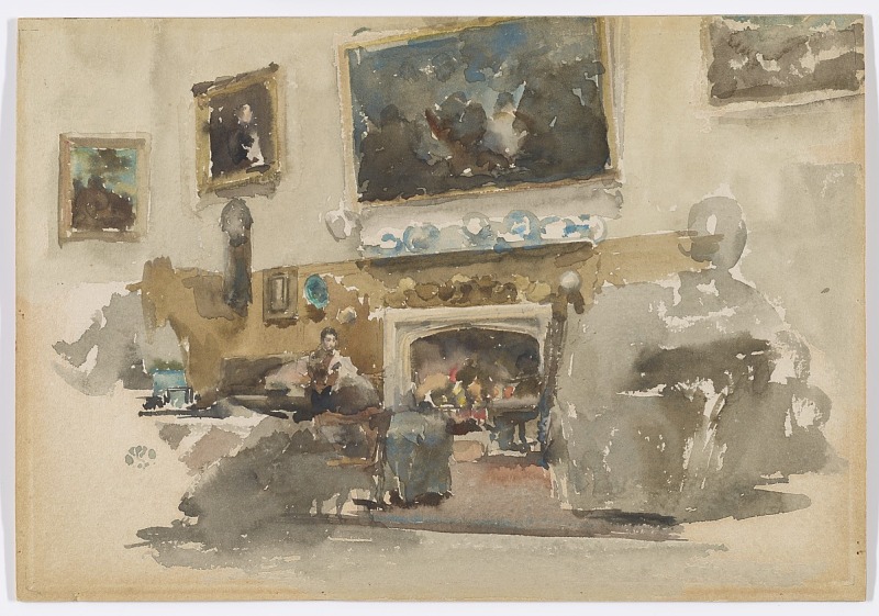 詹姆斯·麦克尼尔·惠斯勒(James McNeill Whistler)-莫尔比厅水彩画作品