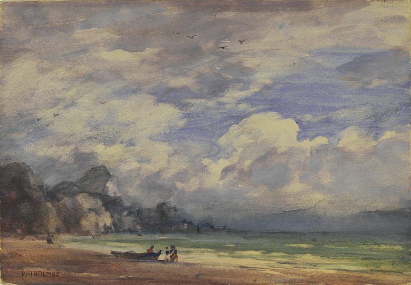 威廉·亨利·福尔摩斯（William Henry Holmes）-加利福尼亚海岸水彩画