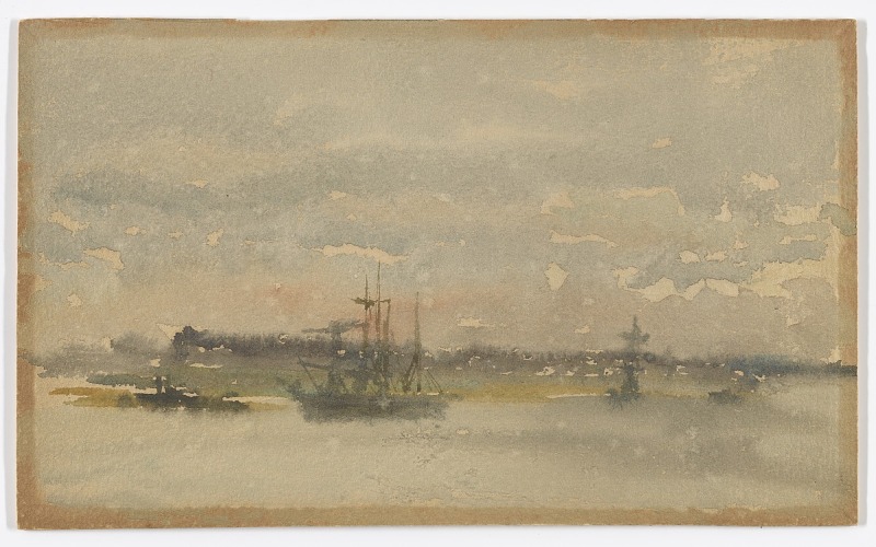 詹姆斯·麦克尼尔·惠斯勒(James McNeill Whistler)-晚上水彩画作品