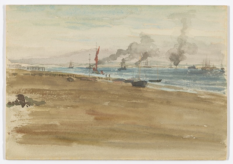 詹姆斯·麦克尼尔·惠斯勒(James McNeill Whistler)-河口水彩画作品