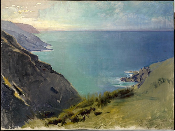 雅培·汉德森·塞耶 (Abbott Handerson Thayer)-康沃尔岬角油画