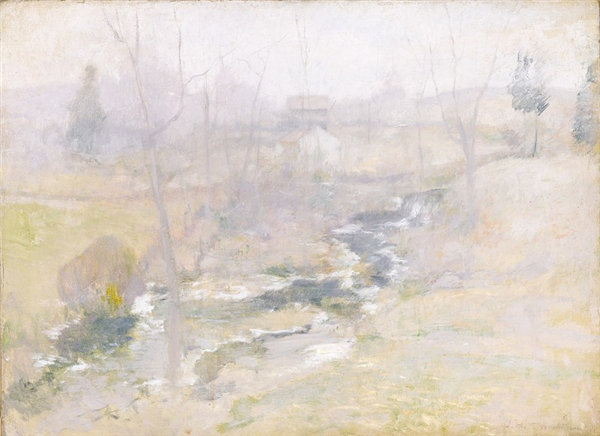 约翰·亨利·托契曼（John Henry Twachtman）-冬天结束油画