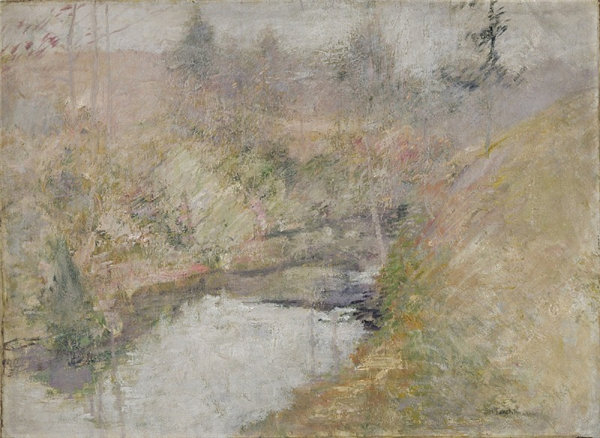约翰·亨利·托契曼（John Henry Twachtman）-铁杉池油画