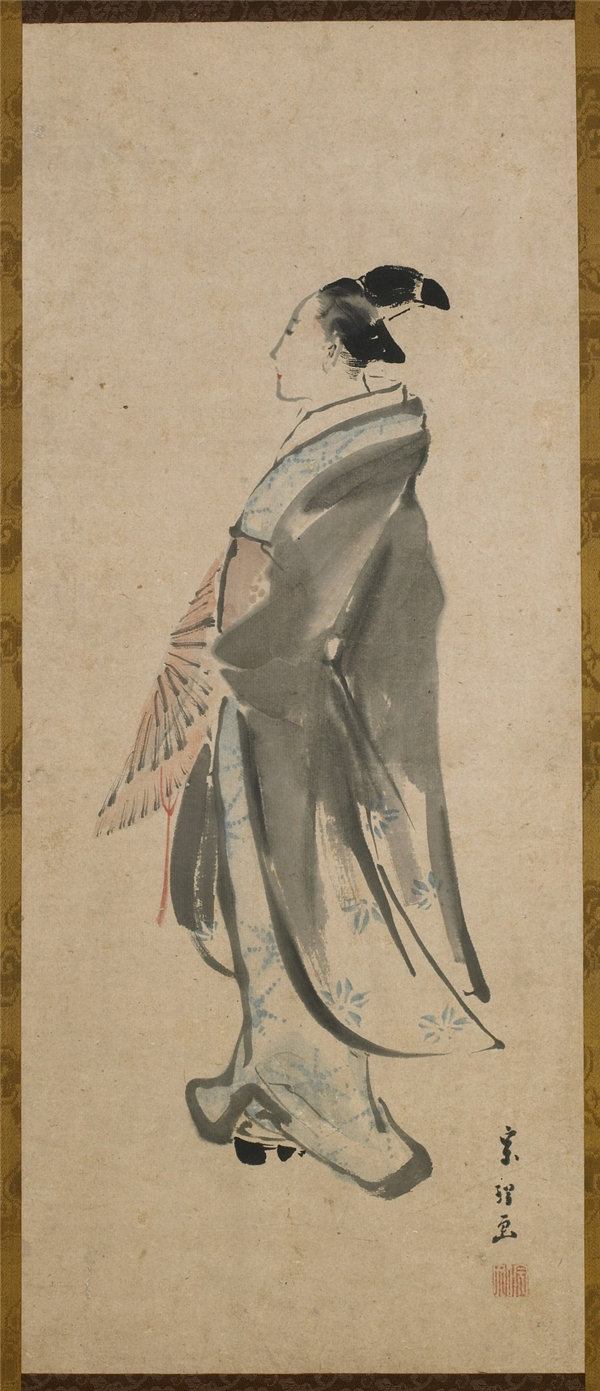 葛饰北斎（1760-1849）-年轻人绘画作品