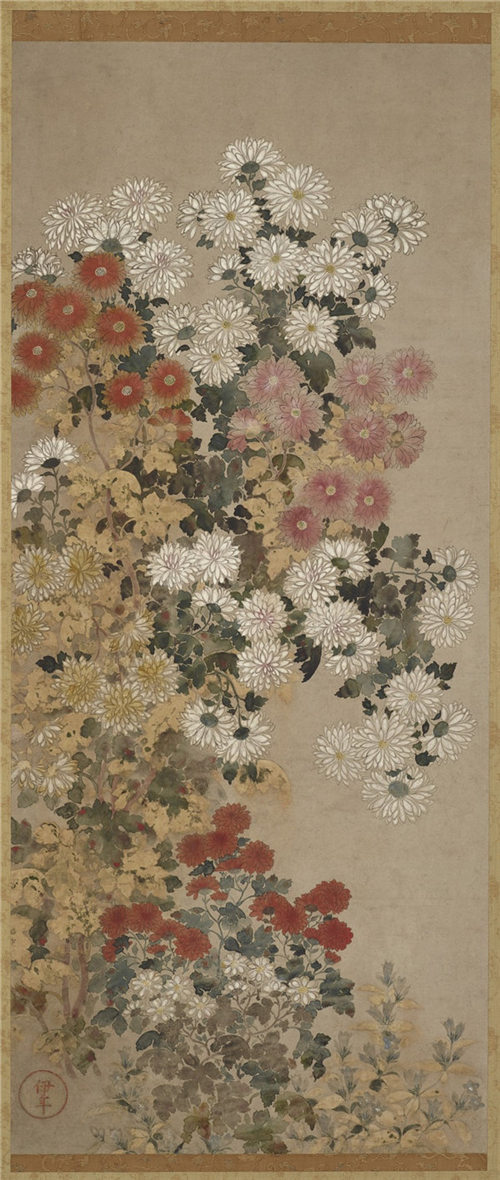 仁印大师 (1600-1630)-菊花绘画下载