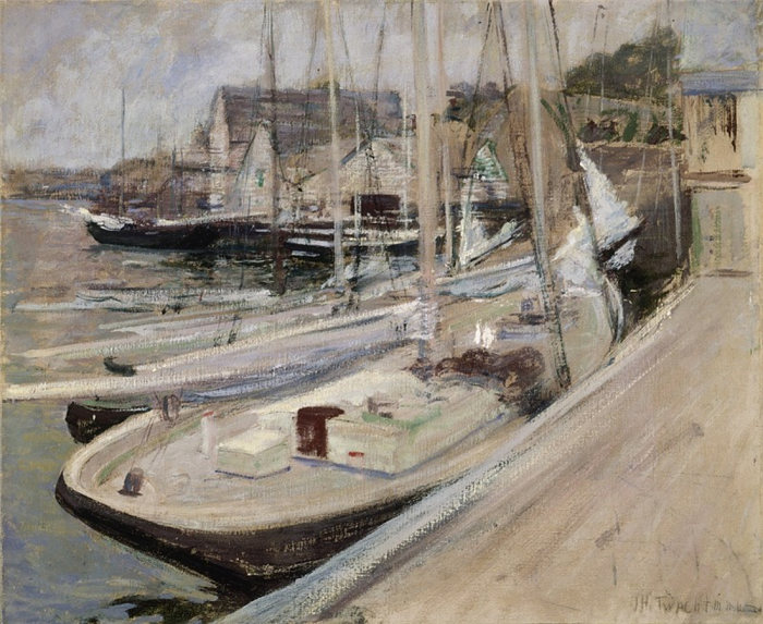 约翰·亨利·托契曼（John Henry Twachtman）-格洛斯特的渔船油画