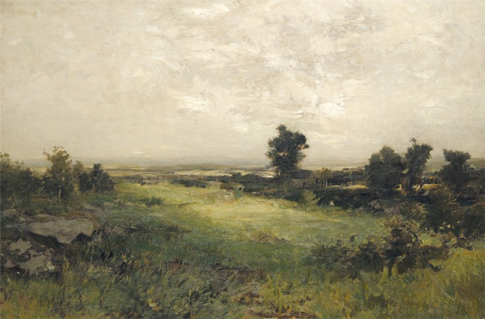 亚历山大·H·怀亚特（Alexander H. Wyant）-休萨顿山谷油画