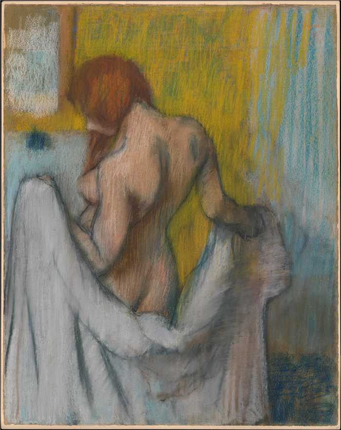 埃德加·德加(Edgar Degas)-拿毛巾的女人作品