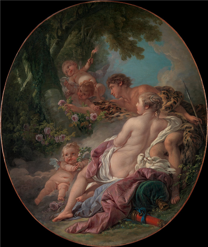 弗朗索瓦·布歇（François Boucher，法国）-当归和梅多罗油画
