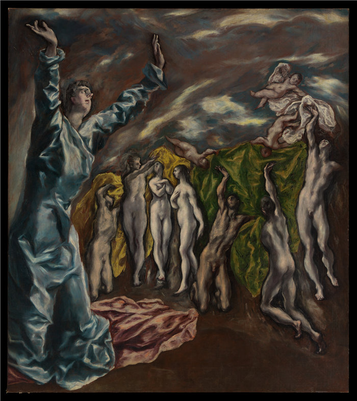 艾尔·葛雷柯（El Greco）-圣约翰的愿景 西班牙油画