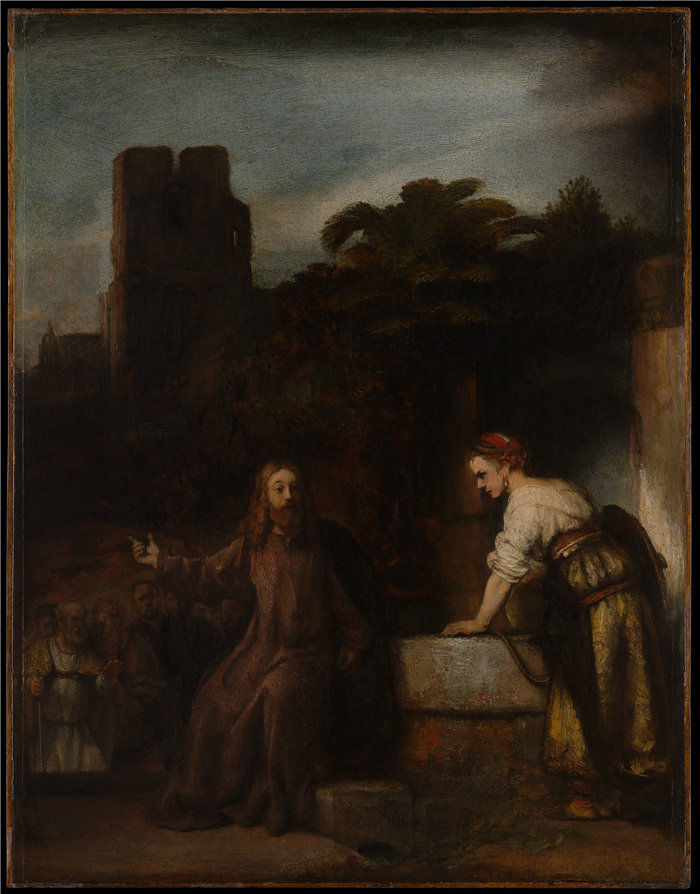 伦勃朗风格（Rembrandt）- 基督与撒玛利亚妇人油画