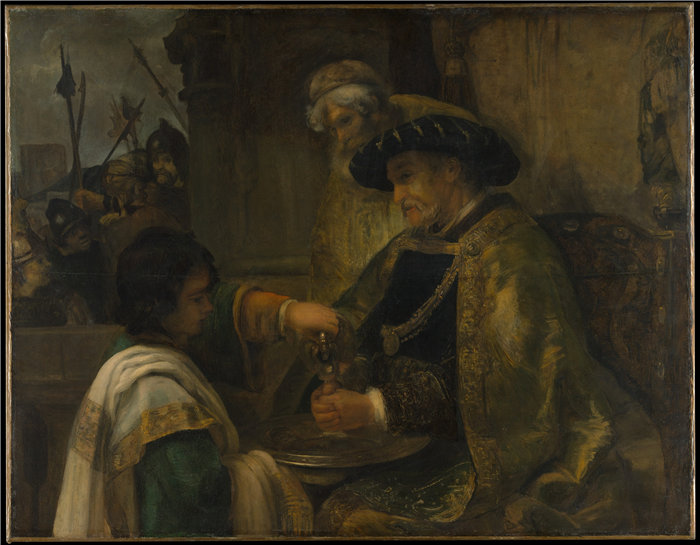 伦勃朗风格（Rembrandt）-彼拉多洗手油画