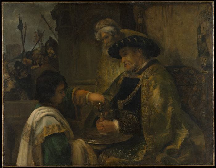 伦勃朗风格(Rembrandt)-彼拉多洗手油画