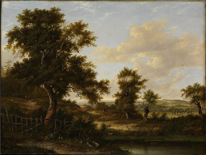 梅德特（Meindert Hobbema）-肯特郡彭斯赫斯特附近 荷兰油画