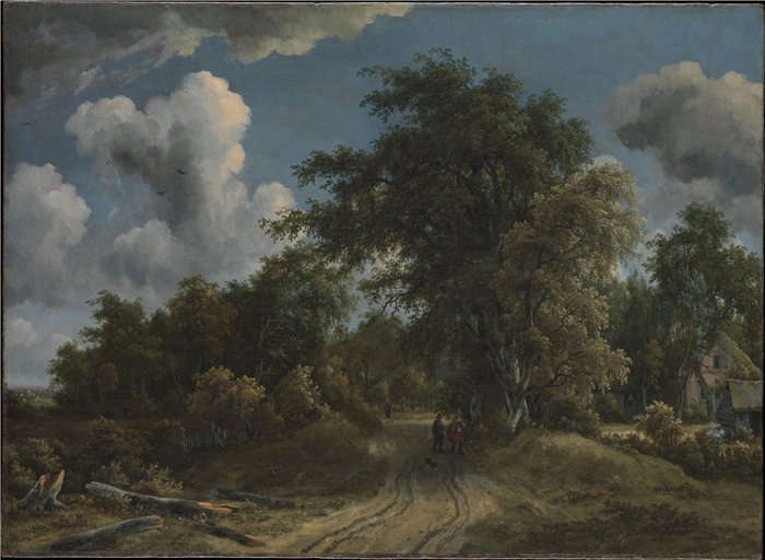 梅德特（Meindert Hobbema）-林地路 荷兰油画