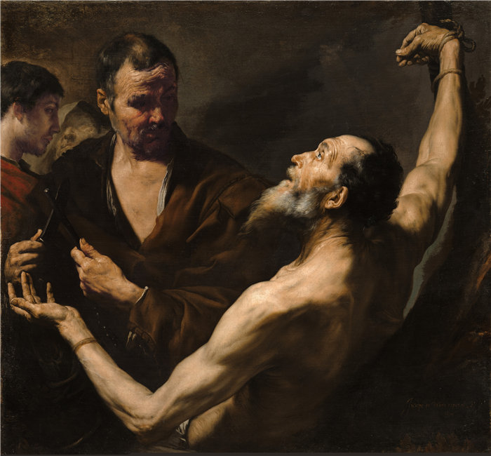 胡塞佩·德·里贝拉（Jusepe de Ribera）-圣巴塞洛缪的殉难 1634年 西班牙油画