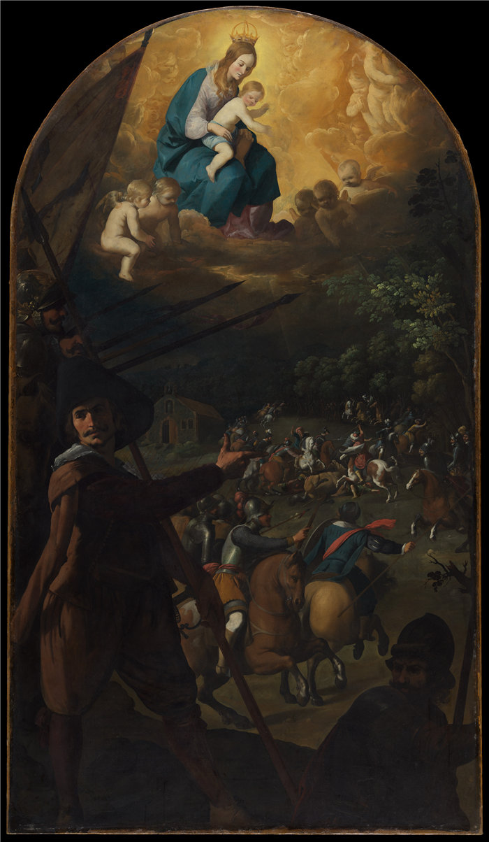 弗朗西斯科·德·苏巴朗(Francisco de Zurbarán)-基督徒和穆斯林在 El Sotillo 的战斗 西班牙油画