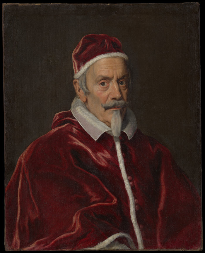 乔瓦尼·巴蒂斯塔·高利(Giovanni Battista Gaulli,意大利,1639-1709)-教皇克莱门特十世油画