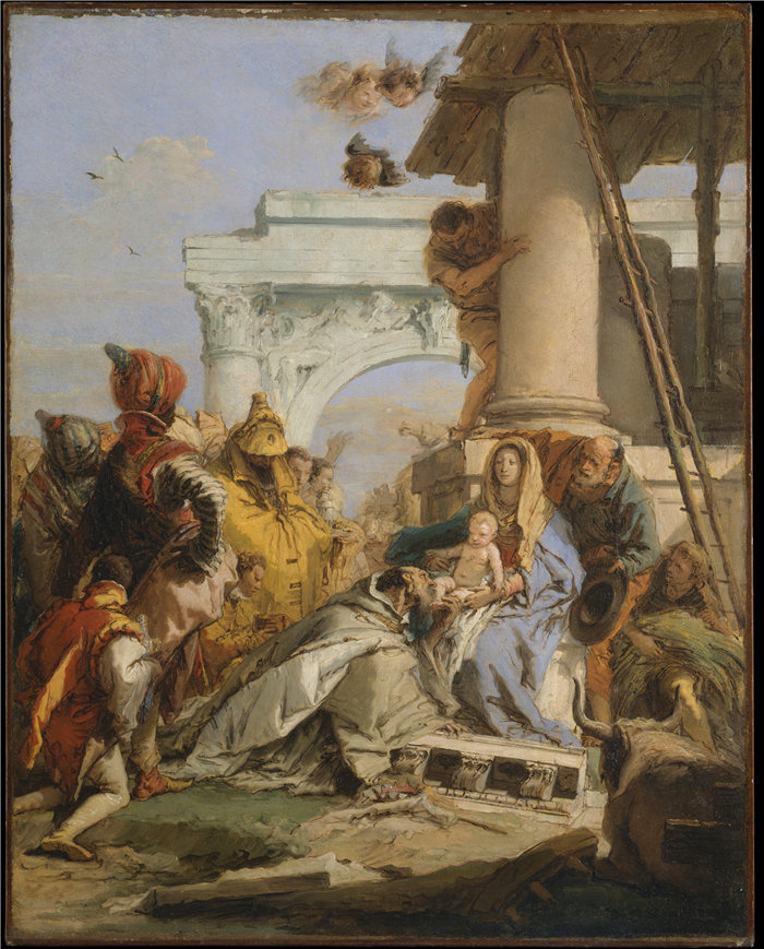 乔瓦尼·巴蒂斯塔·提埃波罗（Giovanni Battista Tiepolo）-魔法师的崇拜油画