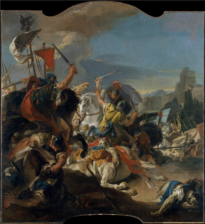 乔瓦尼·巴蒂斯塔·提埃波罗（Giovanni Battista Tiepolo）-韦尔塞莱战役油画