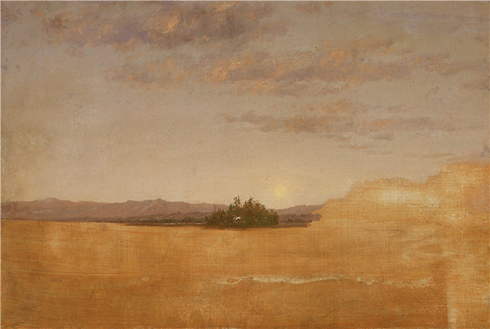 托马斯·科尔（Thomas Cole，美国人，1801-1848 年）-风景素描油画