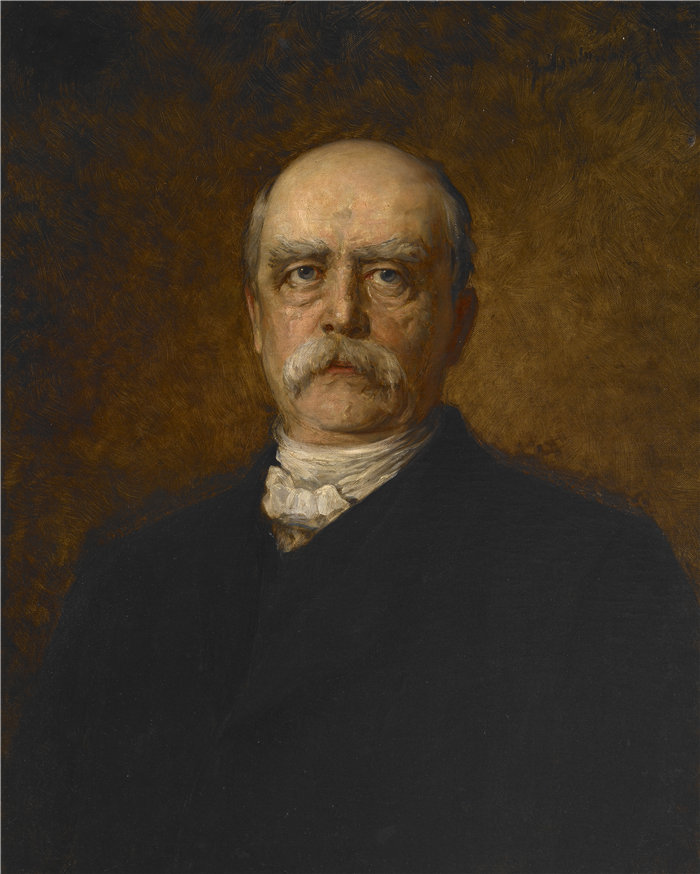 弗朗茨·塞拉夫·冯·伦巴赫（Franz Seraph von Lenbach，德国，1836-1904 年）-奥托·爱德华·利奥波德·冯·俾斯麦的肖像