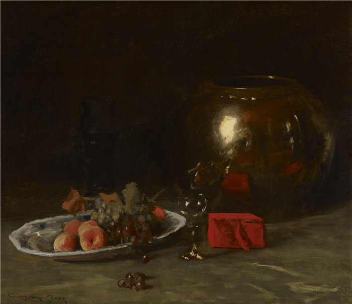 威廉·梅里特·蔡斯(William Merritt Chase,美国人,1849-1916 年)-大黄铜碗